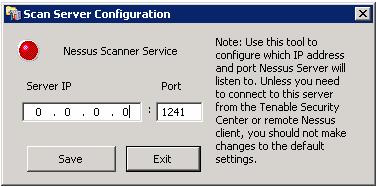 Enabling Network Connections To allow a remote connection to Nessus from remote Nessus clients, run the Scan Server Configuration tool.