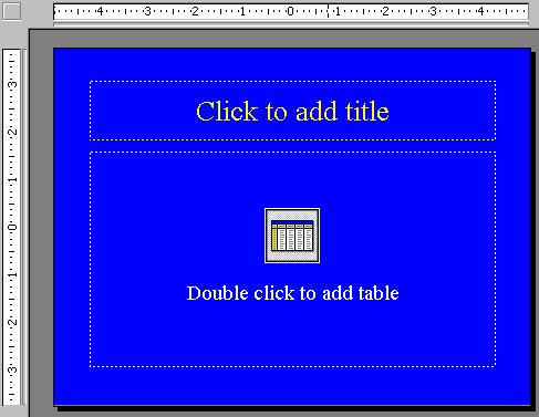 6. To update a table slide, double click