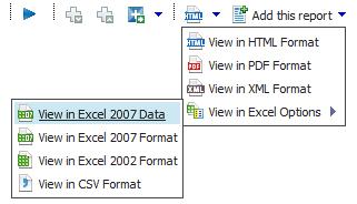 If you wish to change the Report or use part of the report information, it is best to re-run the report in Excel Format.