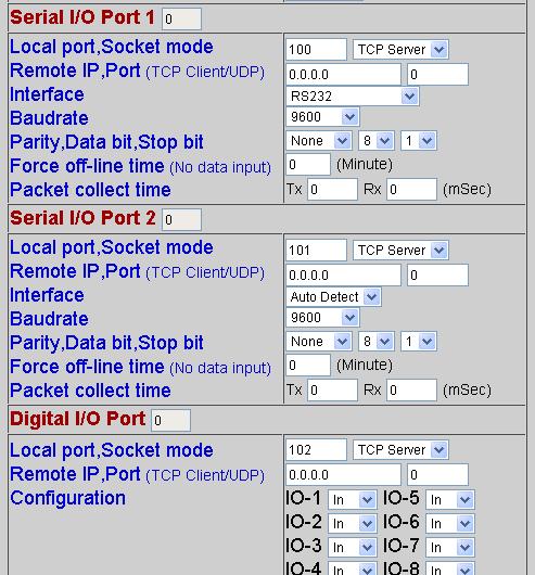 Parameter Setting page will be shown (see Figure 3.10).
