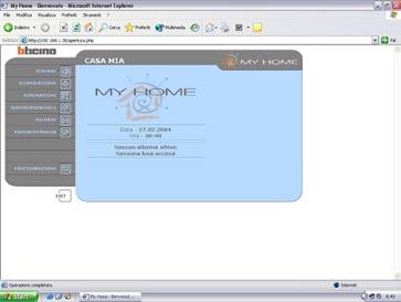 If the MY HOME WEB service is activated the notifications are also given by sending SMS and voice calls.