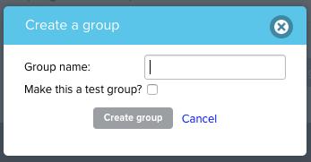 If this group is intended to be used for testing purposes only (contacts that you will be sending your test messages to for example), please tick the Make this a test group?