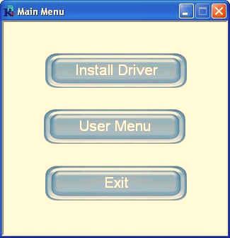 3. Main Menu screen will display, click Install Driver to continue. 4.