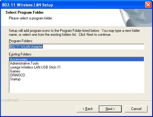 5. You can specify a folder name of this program. (Fig 3-7) 6. After copying files, you will finish the installation.