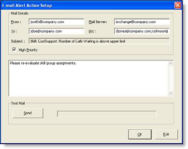 Creating Supervisor Work Flows The e-mail messages sent can consist only of the Subject line; a message in the body of the e-mail is optional. Figure 22.