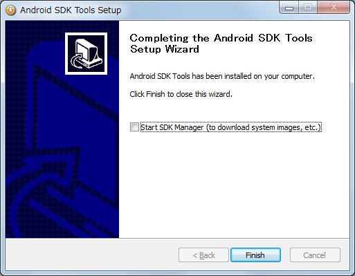 6 Clear the [Start SDK Manager]