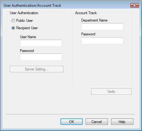 4 Configuring the Basic tab settings 4.4 4.4.2 Configuring user authentication settings When the authentication mode is configured on this machine, enter the user name and password.