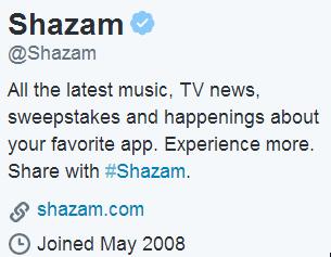 Shazam: Huge brand so little to worry about discovery.