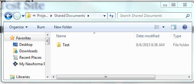 Once the upload is complete, the status bar will disappear and the associated folders/documents will now appear in the windows explorer box (Fig 18). Fig. 17 Fig.