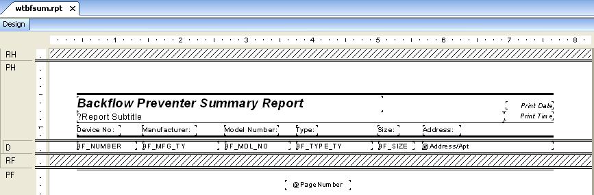 III. Example 3 Original Report title will be changed, the Address column removed and the Type field widened. 1.