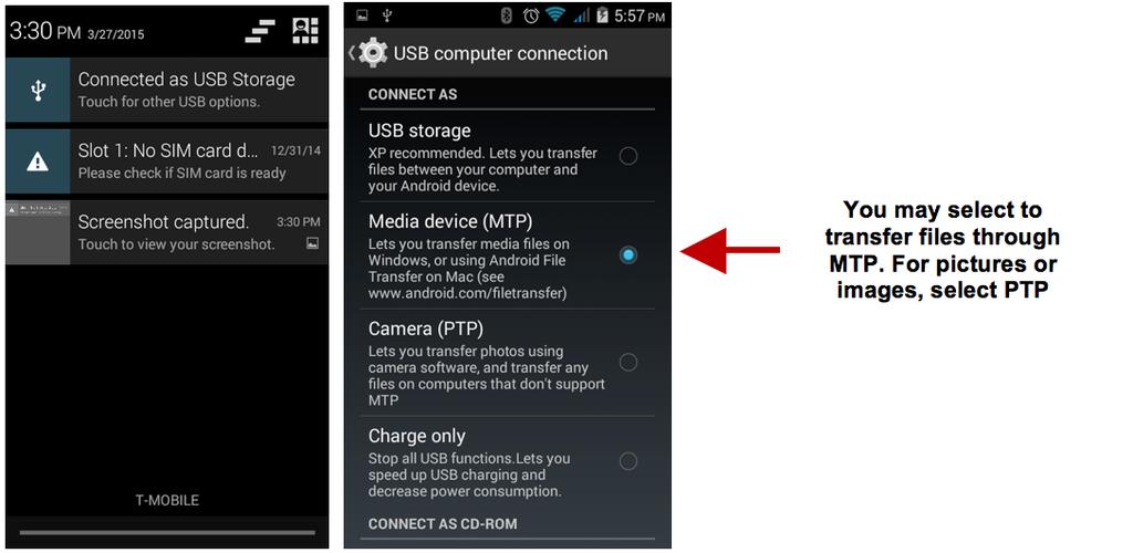 Check if the screen lock of the phone is enabled. About Device Phone information status and firmware updates Storage Connect the phone with the USB cable provided.