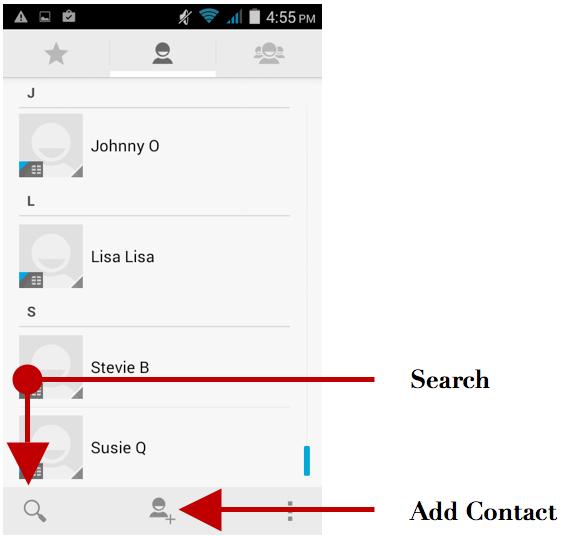 Click the add contact icon (+) to add contact. Notification Settings The notification settings window provides shortcuts to different phone settings for quick access.