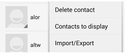 Delete Contact Click on the Contacts icon to enter the phonebook. Click the menu key to access the Contacts menu.