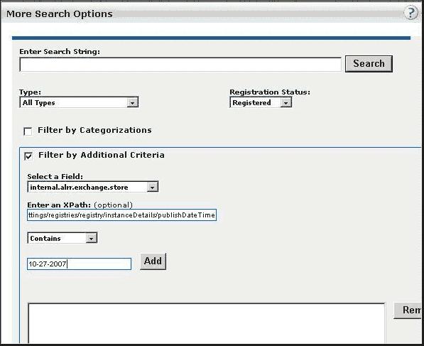 Using the ALRR Exchange Utility Figure 3-10 6. Click the Search button at the bottom of the dialog box. For more information on using the ALER search options, see the ALER User Guide.
