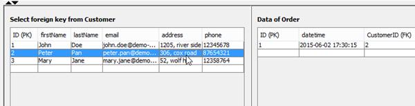 .. button in the FK cell in Table Record Editor. 5. This will bring up the sample data we defined for Customer.
