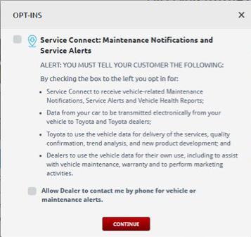 ENROLL 8 Confirm services and click CONTINUE CONTINUE READ HERE 9 Accept Opt-Ins and click CONTINUE Be sure the top box is checked to