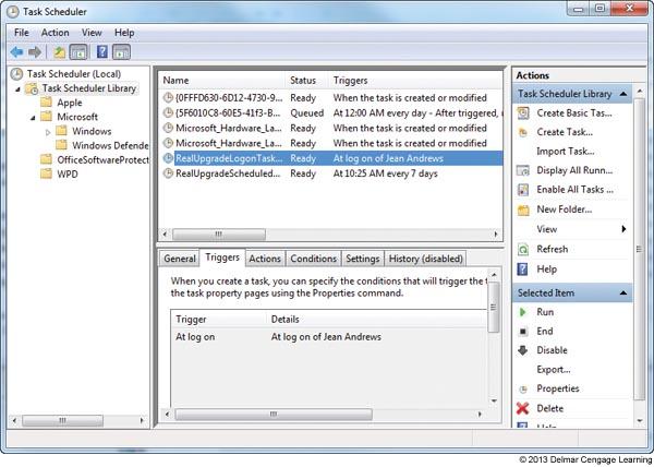 Task Scheduler Windows Task Scheduler can be set to launch a task or program at