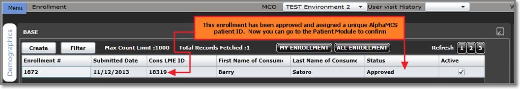After you ve made the requested changes, simply click submit to send back to the MCO for review: After resubmitting the enrollment, you will