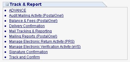 Track & Report Manage Electronic Return Activity (PRS) Manage Electronic