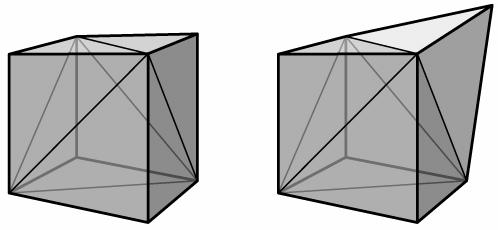 Topology/geometry examples same geometry, different mesh