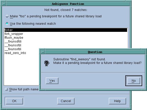Figure 5: Breakpoint > At Location Dialog Box You can now tell TVD that a breakpoint will occur in a library that will be loaded later and that TVD should retain knowledge of this breakpoint.