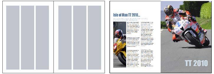 Three-column grids work for most layouts, even wide ones, and are particularly suited to publications