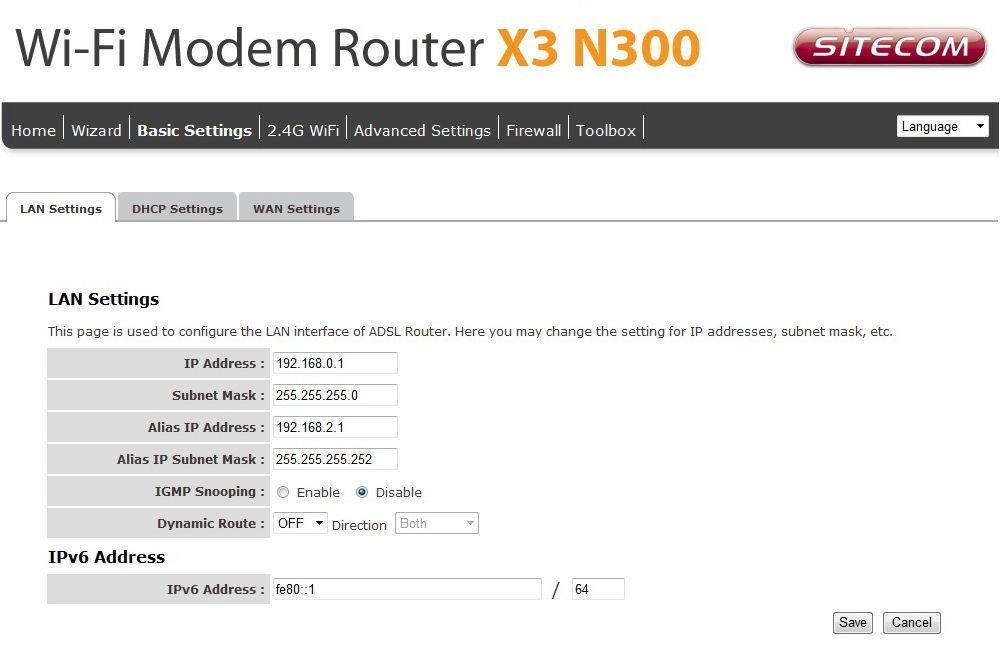 Basic Settings LAN Settings This page is used to configure the LAN interface of your ADSL Router.