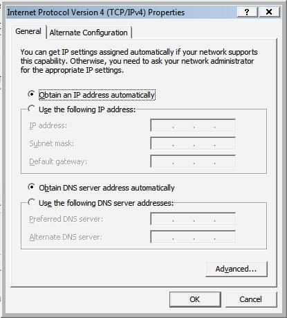 2. Select Obtain an IP address automatically and Obtain DNS server address automatically, then click OK. 2.2.3 Router IP Address Lookup 1.