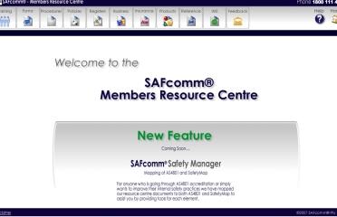 Page 19 Resource Centre Your contractor/supplier logon also allows you to view the SAFcomm Resource Centre.