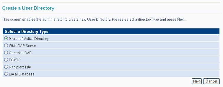 SYSTEM SETTINGS General 2 USER DIRECTORIES User Directories provide RiskFilter with recipient address validation and end-user authentication: Address validation takes place when a message is received.
