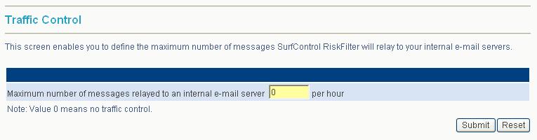SYSTEM SETTINGS Send Settings 2 TRAFFIC CONTROL After completing the security verification for mail, RiskFilter will forward it to the e-mail server according to the route configuration.
