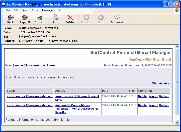 2 SYSTEM SETTINGS User Management Description This lists the product that is filtering spam messages. You can change the default title by entering your own details here.