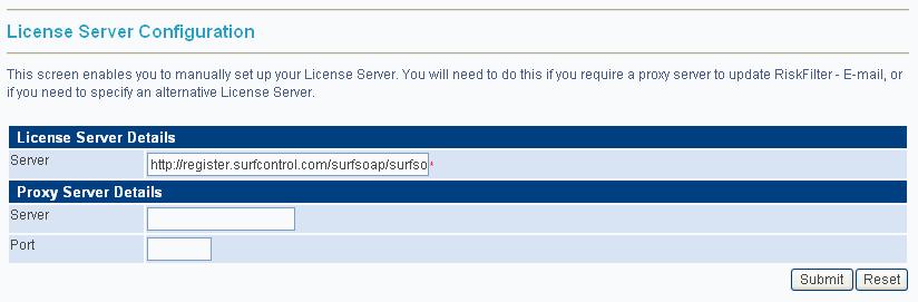 2 SYSTEM SETTINGS License & Updates LICENSE SERVER If you need to view the details of your license update server or specify an alternative one then you can do this in the License Server Configuration