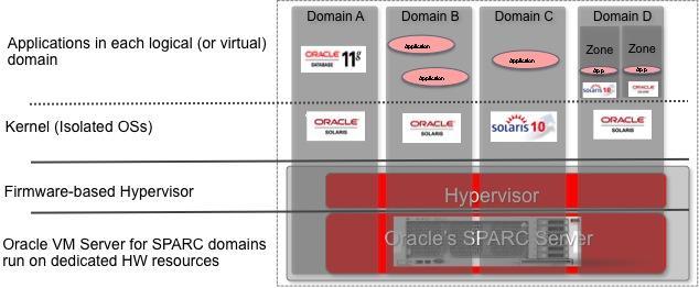 Oracle VM Server for SPARC: Logical Domains An Oracle VM Server for SPARC domain (also referred to as a logical domain or LDom) is a virtual machine composed of a discrete logical grouping of