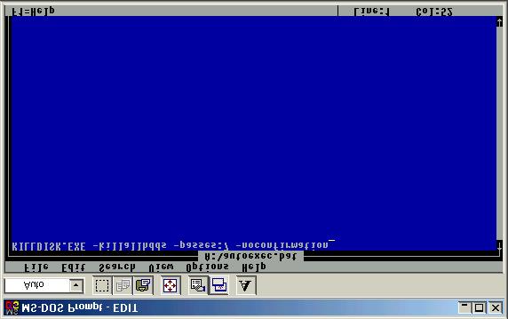 Boot to DOS (Command Line Mode) 11 5 Press [Enter] to complete the command and start the process.