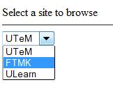 1. The following HTML includes a form that provides a select component, to allow the user to select a Web site from a list of sites.