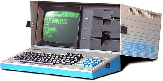 My computer Around 1983 CPU: Zilog 80 8-bit, 4 MHz 64KB RAM 2 5.25 built-in singled-sided 190kb floppy From PC Biography web site 9-inch text-only green monitor (no graphics!