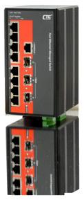 EN50121-4 IPv6 u- IEEE 1588V2 GOOSE 8x 10/100Base TX+ 3x 100/1000Base X SFP Managed Switch This series of managed industrial grade gigabit Ethernet switches is designed to meet the demands of power