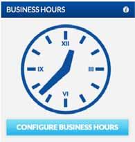closed, lunch and special times. From the Business Hours widget, click Configure Business Hours to get started.