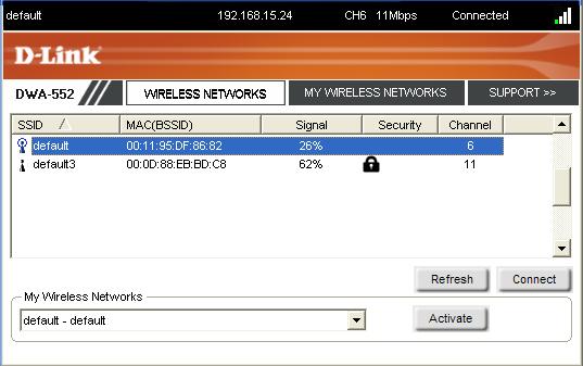 Section 3 - Configuration Wireless Networks The Wireless Networks (Site Survey) page will display all wireless networks that are available in your area.