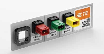 DEUTSCH 69 Series Panel-Mount Connectors High-Reliability, Lightweight, Compact Connectors EASY TO INSTALL Integrated panel latches for mounting No fasteners required Simple push-in mounting One