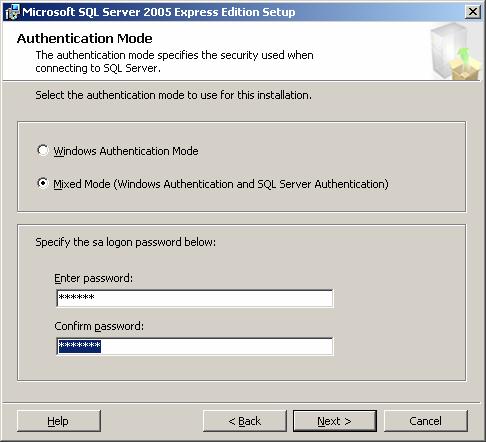 Chapter 2 Installing Blackbaud FundWare 7.50 9. Select the Mixed Mode radio button on the Authentication Mode screen (Figure 2.12).