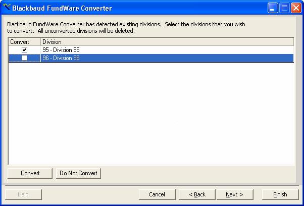 Chapter 2 Installing Blackbaud FundWare 7.50 If Convert does not begin automatically, locate the CONVERT.EXE file in the FundWare > 7.50 > Bin folder and double-click. 31.