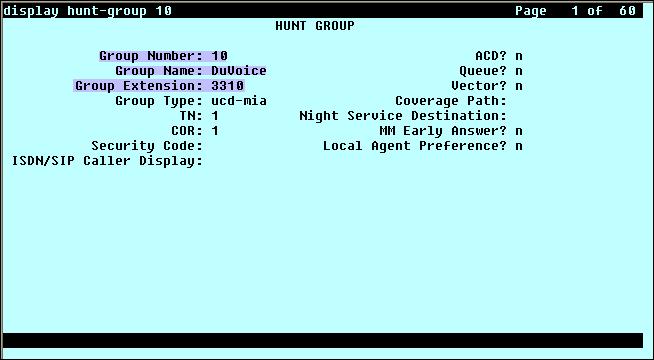 5.8. Configure Voicemail Hunt Group Configure a voicemail hunt group as shown below.