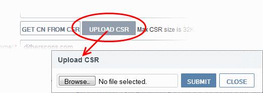 Form Element Type Description the CSR, then InCommon CA will not be able to issue the certificate.