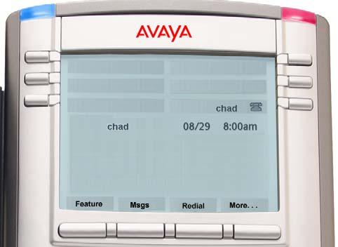Welcome Avaya 1140E IP Deskphone display Your IP Deskphone has three display areas: The upper display area provides the status of the line key and the programmable keys.
