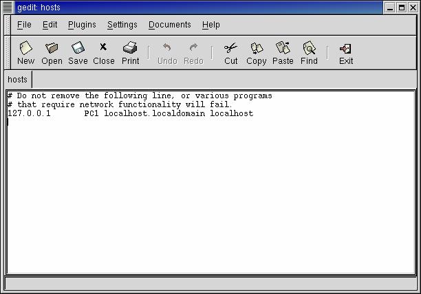 Figure 1.17. The gedit text editor. Many lab experiments ask you to save data that is displayed in a terminal window to a file.