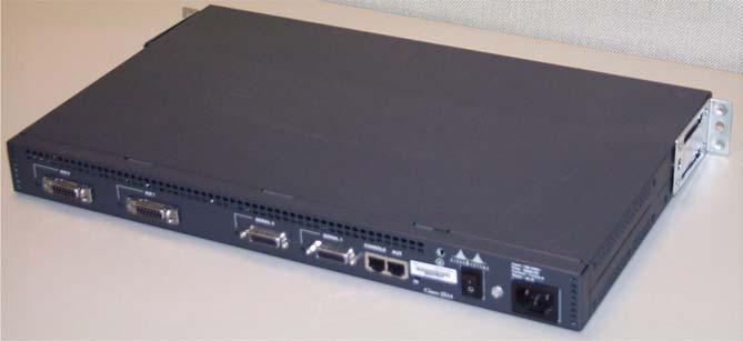 1 0 Ehternet AUI ports (DB-15) Synchronous Serial ports (DB-60) Console port Auxiliary port Power switch Power plug Figure 1.4.