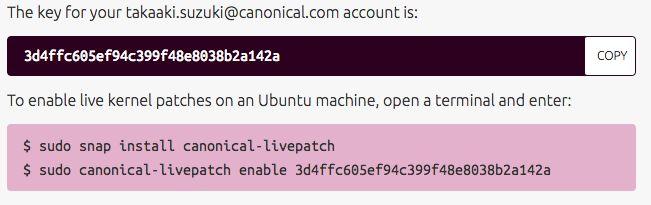 Install canonical livepatch with