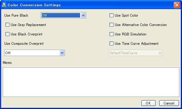 13.2 Create the new Color Configuration 13 13.2.4 Set the Color Conversion Option Specify the Color Conversion setting to use as default for the Color Configuration you create.